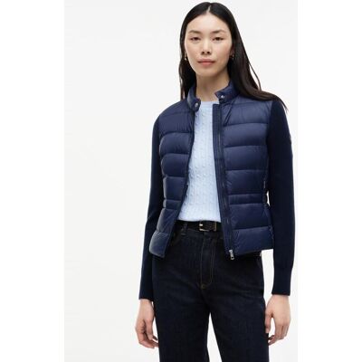 Tommy Hilfiger Abrigo acolchado de mujer con mangas de punto. (40) Azul marino mujer Tommy Hilfiger Abrigo acolchado de mujer con mangas de punto. (40) Azul marino mujer