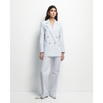 Sfera Blazer rayas seersucker. (40) Azul claro mujer Sfera Blazer rayas seersucker. (40) Azul claro mujer