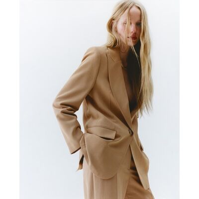 Sfera Chaqueta traje camel. (40) Marrón claro mujer Sfera Chaqueta traje camel. (40) Marrón claro mujer