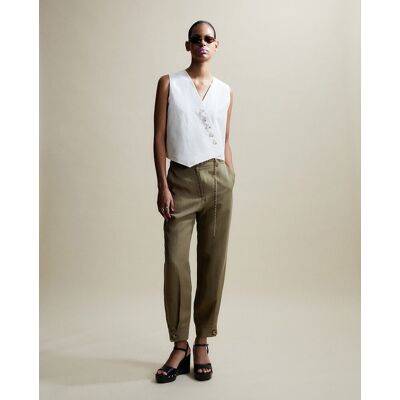 Sfera Pantalón fluido puño. (36) Kaki mujer Sfera Pantalón fluido puño. (36) Kaki mujer
