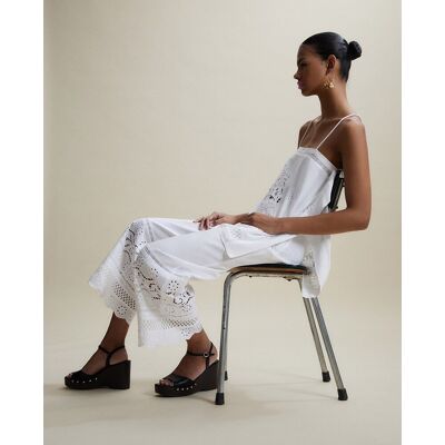 Sfera Pantalón bordados. (40) Blanco mujer Sfera Pantalón bordados. (40) Blanco mujer
