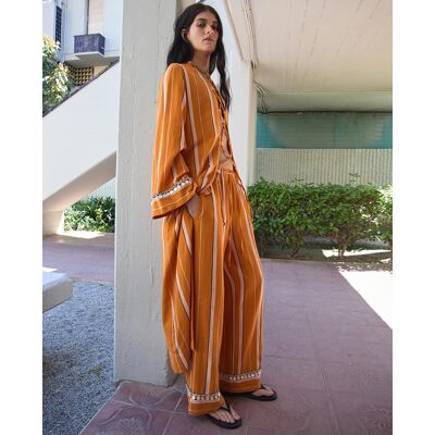 Sfera Pantalón rayas naranjas. (40) Naranja mujer Sfera Pantalón rayas naranjas. (40) Naranja mujer
