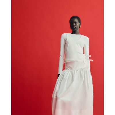 Sfera Falda midi capa. (42) Blanco mujer Sfera Falda midi capa. (42) Blanco mujer
