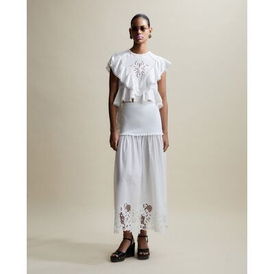 Sfera Cuerpo capa bordado. (42) Blanco mujer Sfera Cuerpo capa bordado. (42) Blanco mujer
