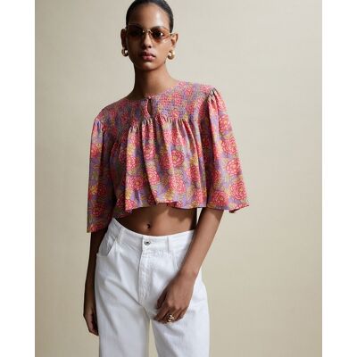 Sfera Blusa gomas flores. (38) Rosa mujer Sfera Blusa gomas flores. (38) Rosa mujer