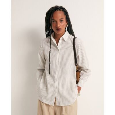 Sfera Camisa rayas lazo. (42) Blanco mujer Sfera Camisa rayas lazo. (42) Blanco mujer