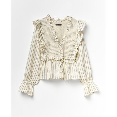 Sfera Blusa gomas volante. (40) Marfil mujer Sfera Blusa gomas volante. (40) Marfil mujer