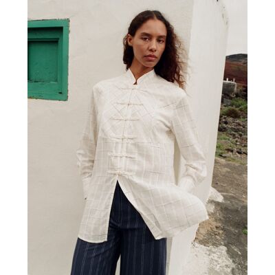 Sfera Camisa japonesa. (42) Blanco mujer Sfera Camisa japonesa. (42) Blanco mujer