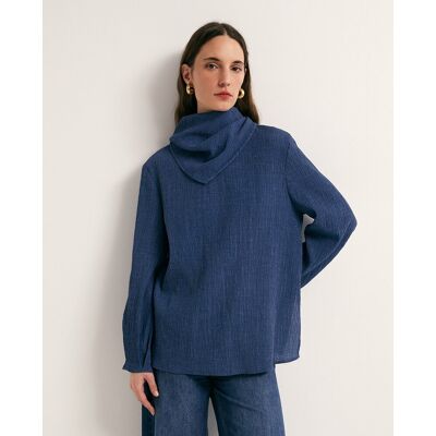 Sfera Camisa pañuelo lisa. (38) Índigo mujer Sfera Camisa pañuelo lisa. (38) Índigo mujer