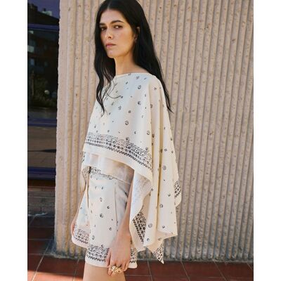 Sfera Blusa capa estampado. (42) Crudo mujer Sfera Blusa capa estampado. (42) Crudo mujer