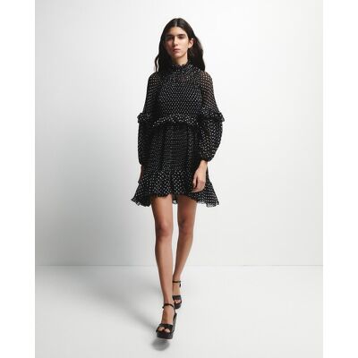 Sfera Vestido mini lunares. (44) Negro mujer Sfera Vestido mini lunares. (44) Negro mujer