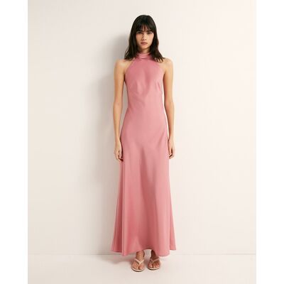 Sfera Vestido halter satinado. (42) Rosa mujer Sfera Vestido halter satinado. (42) Rosa mujer