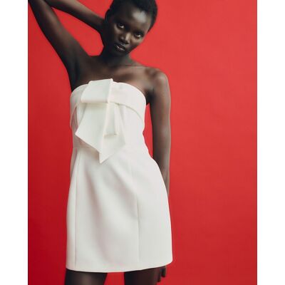 Sfera Vestido mini lazada. (38) Blanco mujer Sfera Vestido mini lazada. (38) Blanco mujer
