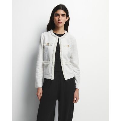 Sfera Chaqueta textura básica. (44) Blanco mujer Sfera Chaqueta textura básica. (44) Blanco mujer
