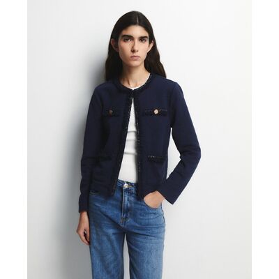 Sfera Chaqueta textura básica. (42) Azul marino mujer Sfera Chaqueta textura básica. (42) Azul marino mujer