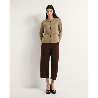 Sfera Chaqueta antelina detalle. (44) Tostado mujer Sfera Chaqueta antelina detalle. (44) Tostado mujer