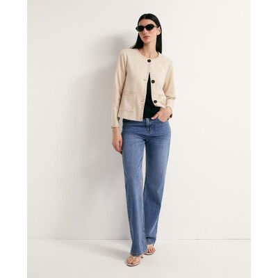 Sfera Chaqueta antelina detalle. (42) Beige mujer Sfera Chaqueta antelina detalle. (42) Beige mujer