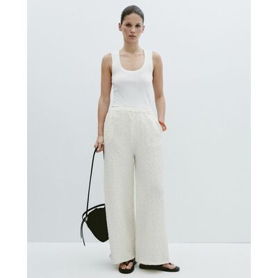 Sfera Pantalón tejido arrugado. (L) Crudo mujer Sfera Pantalón tejido arrugado. (L) Crudo mujer