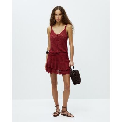 Sfera Falda mini crochet. (36) Rojo mujer Sfera Falda mini crochet. (36) Rojo mujer
