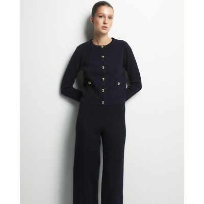 Sfera Chaqueta cerrojillo lisa. (40) Azul marino mujer Sfera Chaqueta cerrojillo lisa. (40) Azul marino mujer