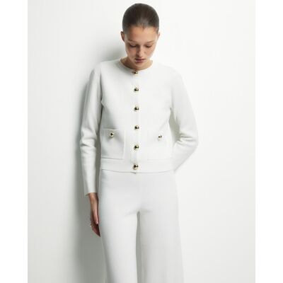 Sfera Chaqueta cerrojillo lisa. (44) Blanco mujer Sfera Chaqueta cerrojillo lisa. (44) Blanco mujer