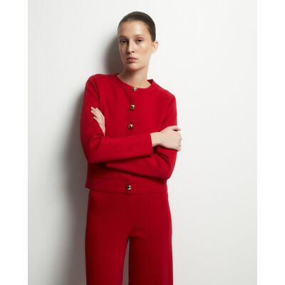 Sfera Chaqueta cerrojillo lisa. (40) Rojo mujer Sfera Chaqueta cerrojillo lisa. (40) Rojo mujer