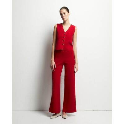 Sfera Pantalón largo cerrojillo. (42) Rojo mujer Sfera Pantalón largo cerrojillo. (42) Rojo mujer