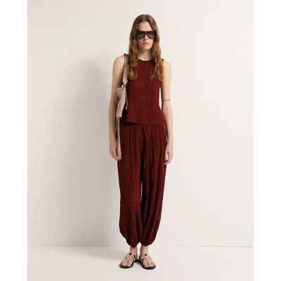 Sfera Pantalón bombacho calado. (38) Burdeos mujer Sfera Pantalón bombacho calado. (38) Burdeos mujer