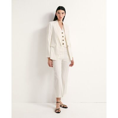 Sfera Chaqueta rayas. (40) Blanco mujer Sfera Chaqueta rayas. (40) Blanco mujer