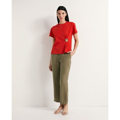 Sfera Pantalón fluido liso. (42) Verde mujer Sfera Pantalón fluido liso. (42) Verde mujer