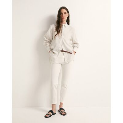 Sfera Pantalón chino cinturón. (40) Blanco mujer Sfera Pantalón chino cinturón. (40) Blanco mujer