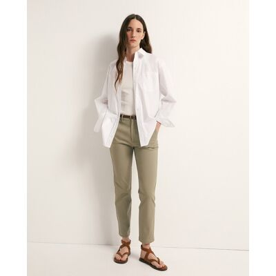 Sfera Pantalón chino cinturón. (44) Kaki mujer Sfera Pantalón chino cinturón. (44) Kaki mujer