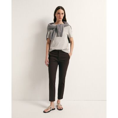 Sfera Pantalón capri hebilla. (34) Chocolate mujer Sfera Pantalón capri hebilla. (34) Chocolate mujer
