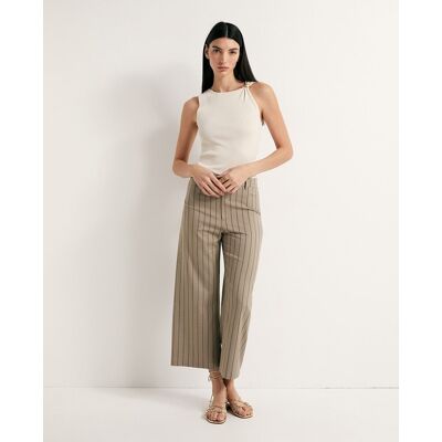 Sfera Pantalón culotte rayas. (38) Kaki mujer Sfera Pantalón culotte rayas. (38) Kaki mujer