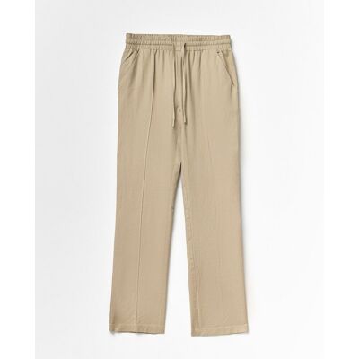 Sfera Pantalón fluido lino. (40) Kaki mujer Sfera Pantalón fluido lino. (40) Kaki mujer