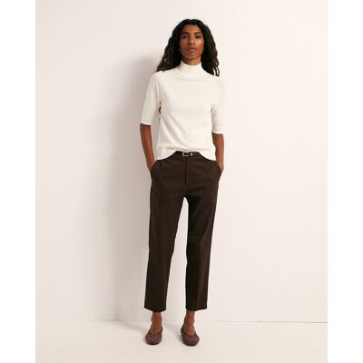 Sfera Pantalón satén cinturón. (40 - 40) Chocolate mujer Sfera Pantalón satén cinturón. (40 - 40) Chocolate mujer