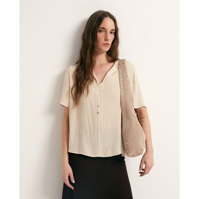 Sfera Blusa manga corta. (38) Beige mujer Sfera Blusa manga corta. (38) Beige mujer