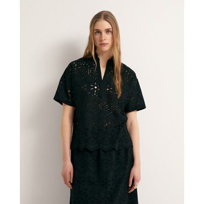 Sfera Blusa bordada troquelada. (40) Negro mujer Sfera Blusa bordada troquelada. (40) Negro mujer