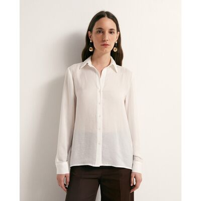 Sfera Camisa satinada lisa. (44) Blanco mujer Sfera Camisa satinada lisa. (44) Blanco mujer