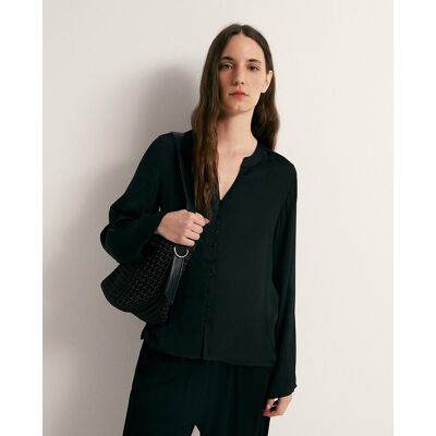 Sfera Blusa fluida botones. (40) Negro mujer Sfera Blusa fluida botones. (40) Negro mujer