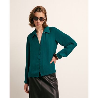 Sfera Blusa cuello botones. (M - M) 530 Verde oscuro mujer Sfera Blusa cuello botones. (M - M) 530 Verde oscuro mujer