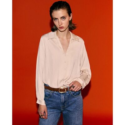 Sfera Blusa cuello botones. (L - L) Beige mujer Sfera Blusa cuello botones. (L - L) Beige mujer
