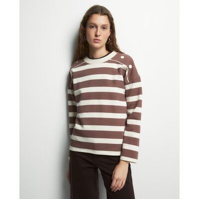 Sfera Sudadera rib básica. (40) Marrón mujer Sfera Sudadera rib básica. (40) Marrón mujer