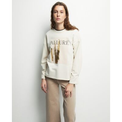 Sfera Sudadera rib básica. (40) Crudo mujer Sfera Sudadera rib básica. (40) Crudo mujer