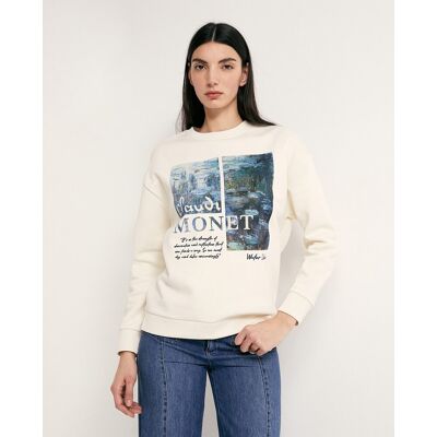 Sfera Sudadera licencia Monet. (40) Crudo mujer Sfera Sudadera licencia Monet. (40) Crudo mujer