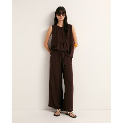 Sfera Pantalón fluido. (38) Chocolate mujer Sfera Pantalón fluido. (38) Chocolate mujer
