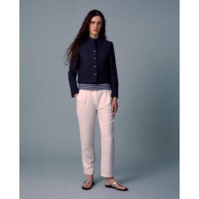 Sfera Chaqueta rústica flecos. (40) Azul marino mujer Sfera Chaqueta rústica flecos. (40) Azul marino mujer