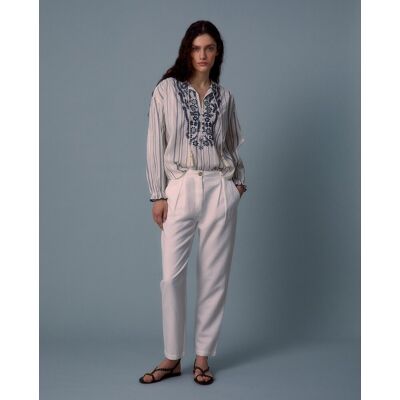 Sfera Pantalón chino tencel. (40) Blanco mujer Sfera Pantalón chino tencel. (40) Blanco mujer