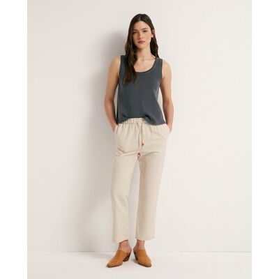 Sfera Pantalón recto lino. (44) Beige mujer Sfera Pantalón recto lino. (44) Beige mujer