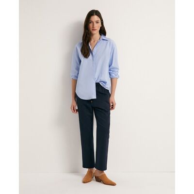Sfera Pantalón recto lino. (40) Azul marino mujer Sfera Pantalón recto lino. (40) Azul marino mujer